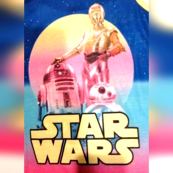 🔥SALE🔥 Star Wars R2D2 Girl's Blue Baby Doll Pajama Set NWT Size Small (6) - Picture 4 of 9